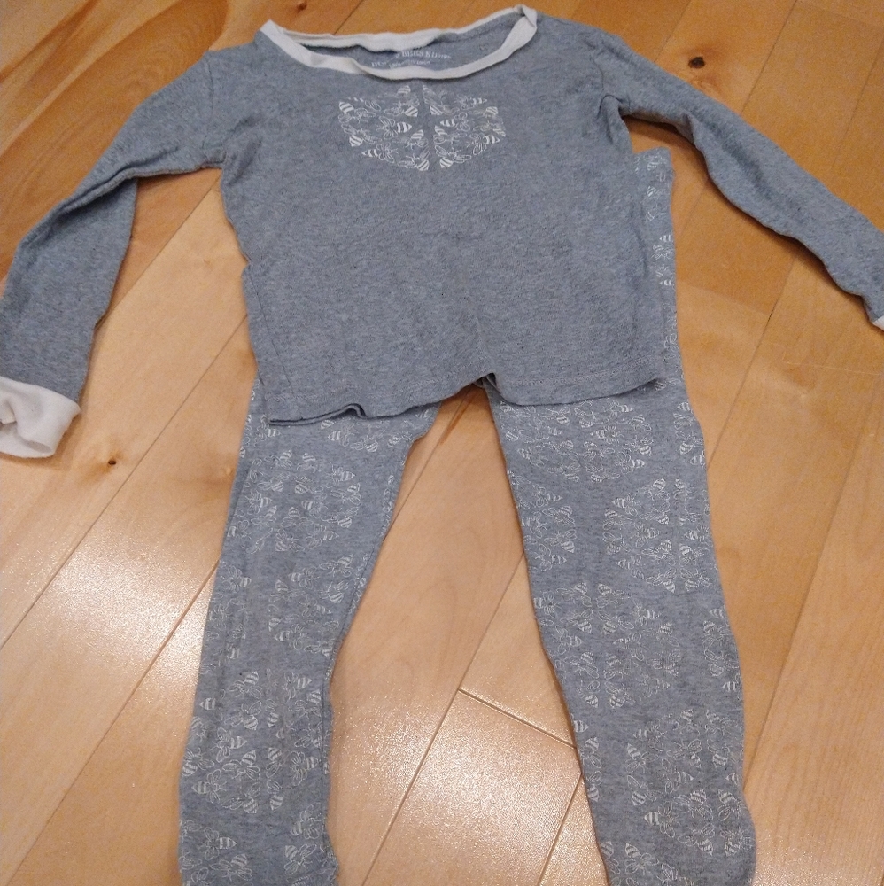 3T organic cotton gray Burt's bees pyjama set